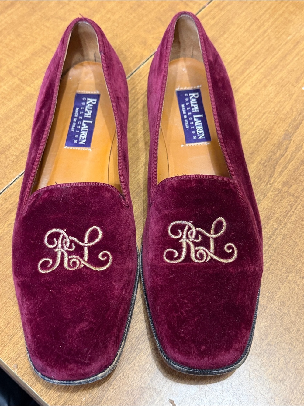 EUC* Ralph Lauren Collection Velvet Alonzo Loafers sz 8.5